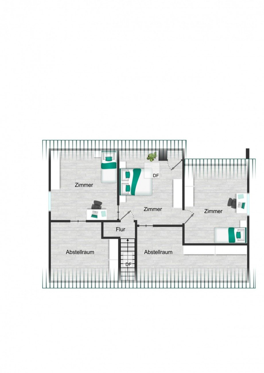 Grundriss_DG_visualisiert Einfamilienhaus Pfaffenhofen