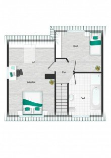 Grundriss_DG_visualisiert *** Naturparadies gesucht? Haus mit XXL-Grundst�ck am Waldrand ***