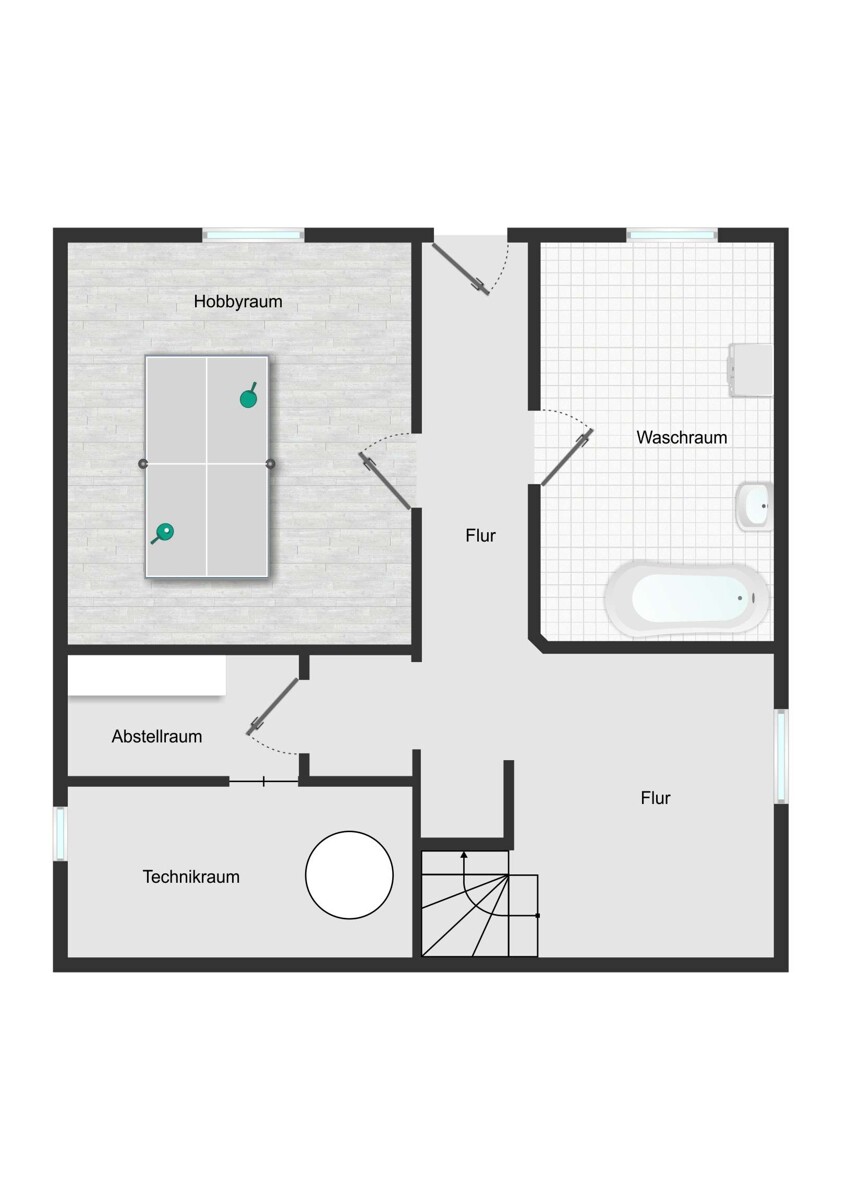 Grundriss_UG_visualisiert Einfamilienhaus Zaberfeld