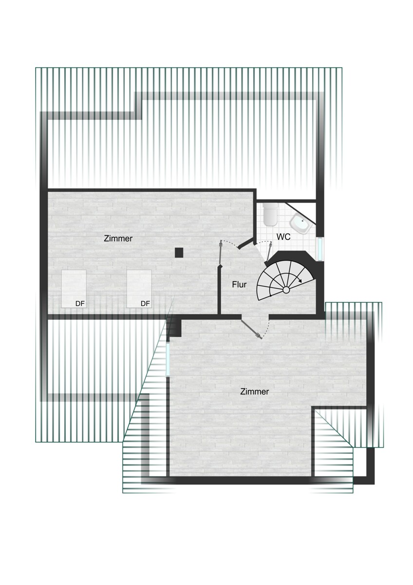Grundriss_DG2_visualisiert Maisonettewohnung Brackenheim