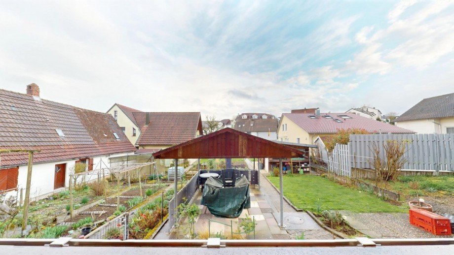 Blick vom Balkon Erdgeschosswohnung Ingersheim