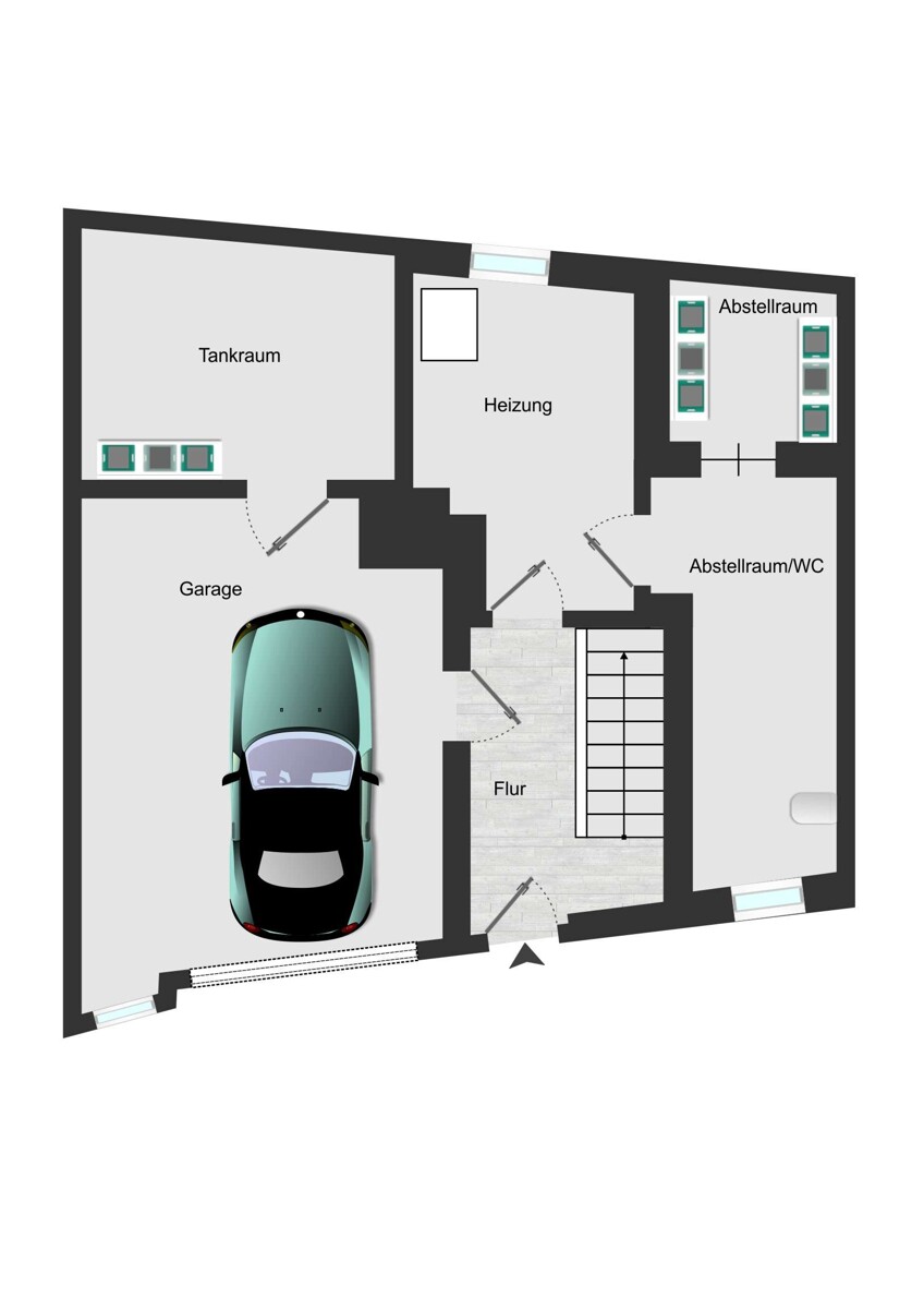 Grundriss_EG_visualisiert Einfamilienhaus Brackenheim