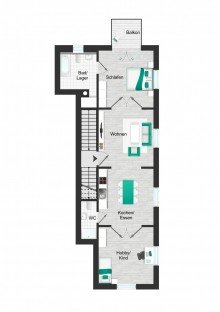 Grundriss_visualisiert *** Einzigartig wohnen: 3,5-Zimmer im �kologischen Architektenhaus ***