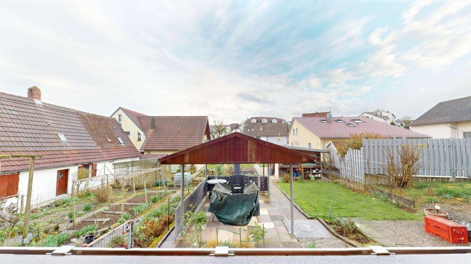 Blick vom Balkon Erdgeschosswohnung Ingersheim