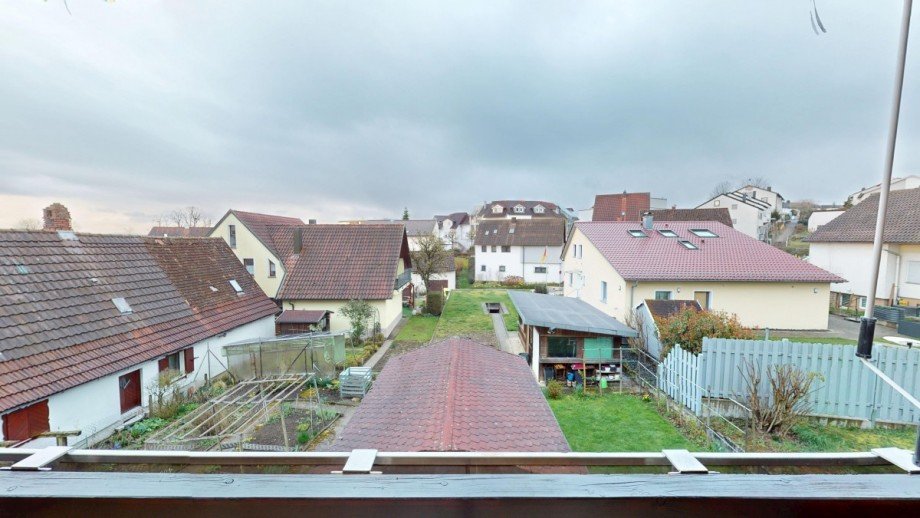 Ausblick vom Balkon Etagenwohnung Ingersheim