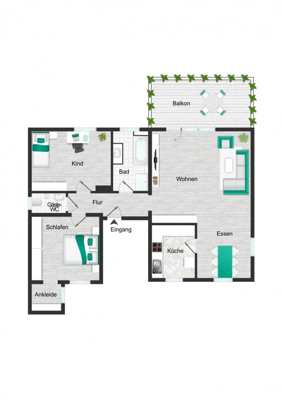 Grundriss_visualisiert Etagenwohnung Ingersheim