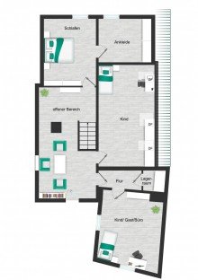 Grundriss_DG_visualisiert *** Einfamilienhaus mit Wintergarten zentral in Cleebronn ***
