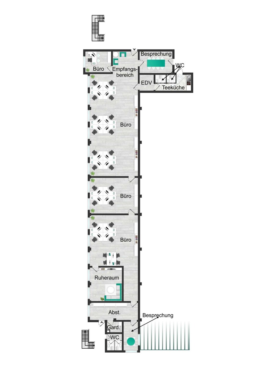 Grundriss_visualisiert B�rofl�che Leingarten