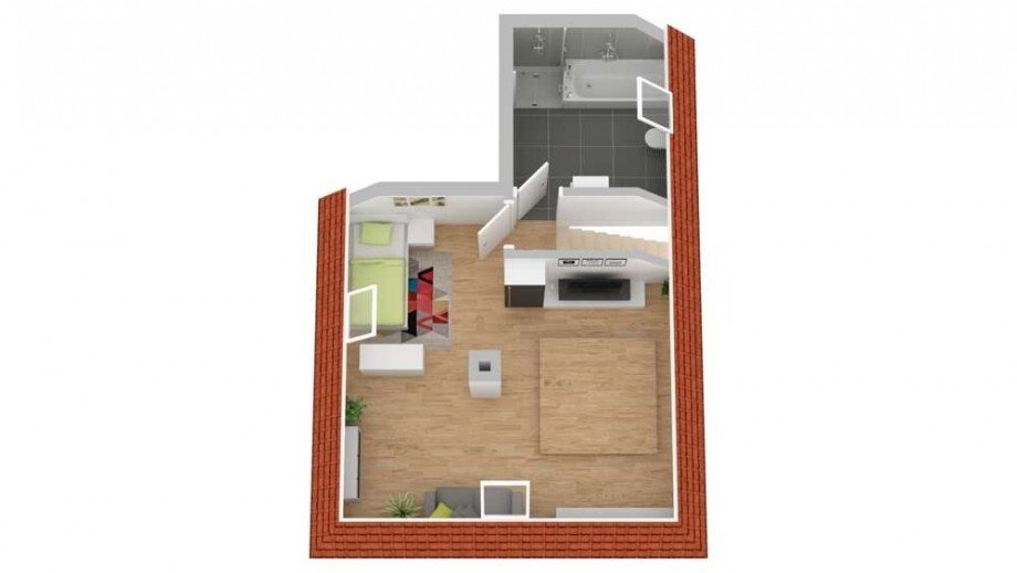 Grundriss_DG2_visualisiert Maisonettewohnung Brackenheim
