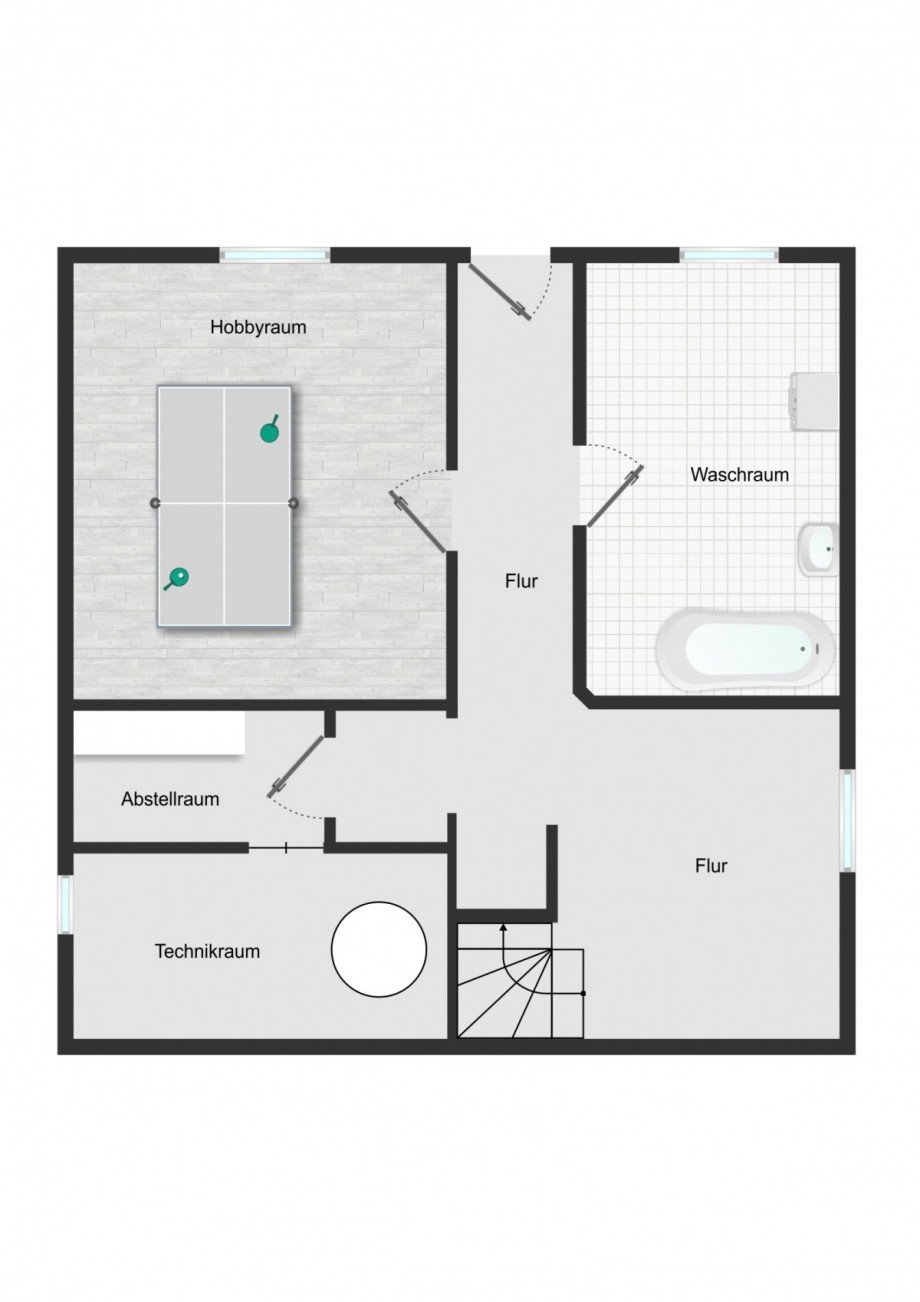 Grundriss_UG_visualisiert Einfamilienhaus Zaberfeld