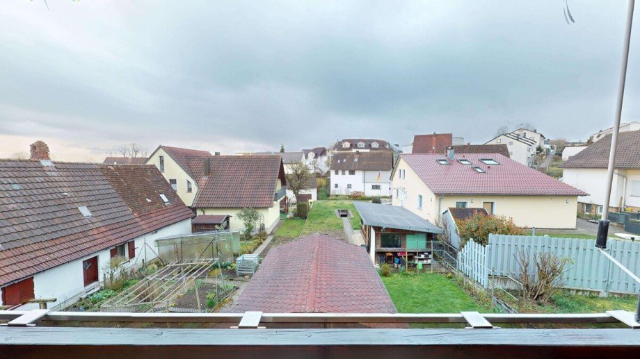 Ausblick vom Balkon Etagenwohnung Ingersheim